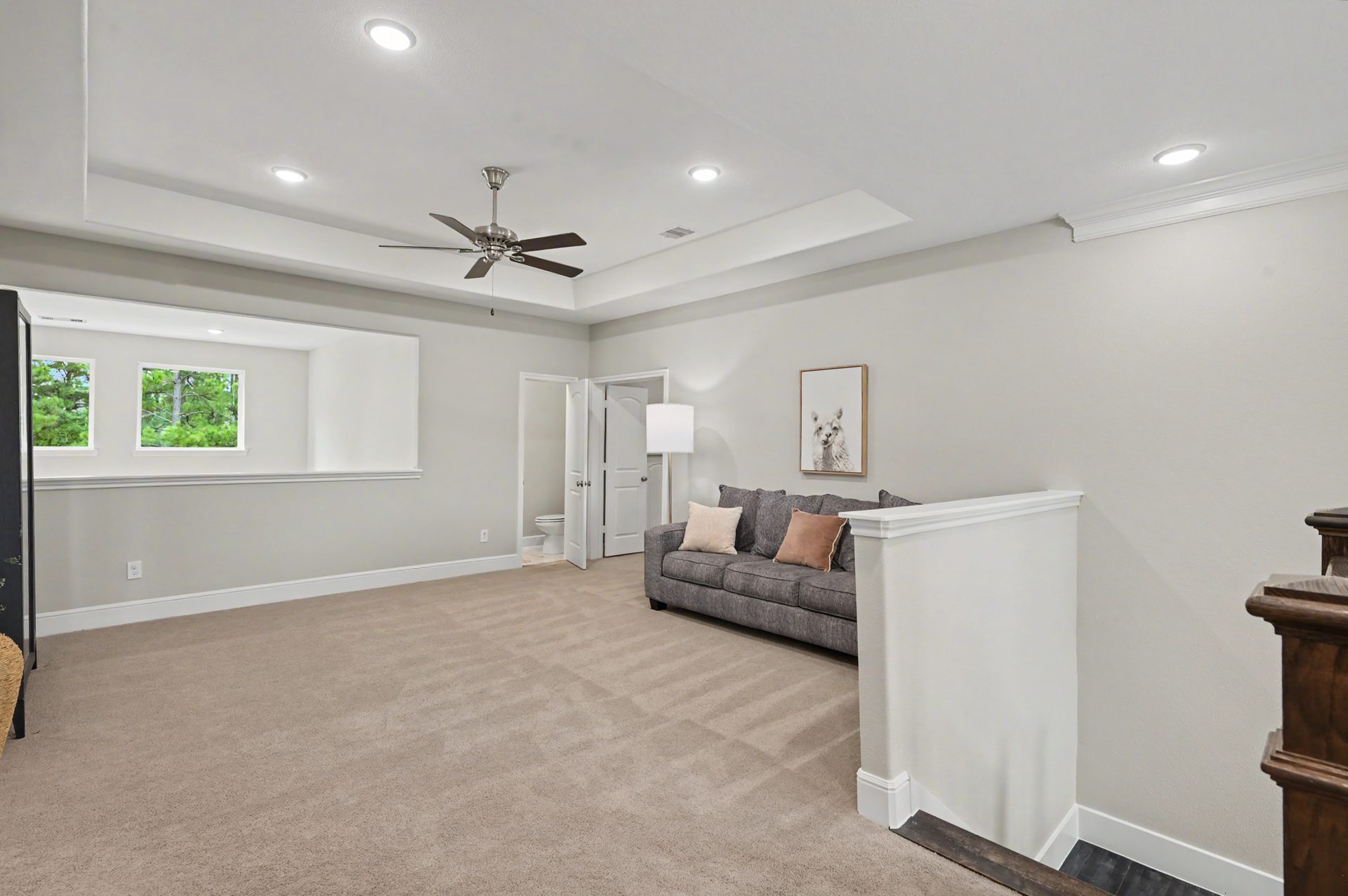 Upstairs game room