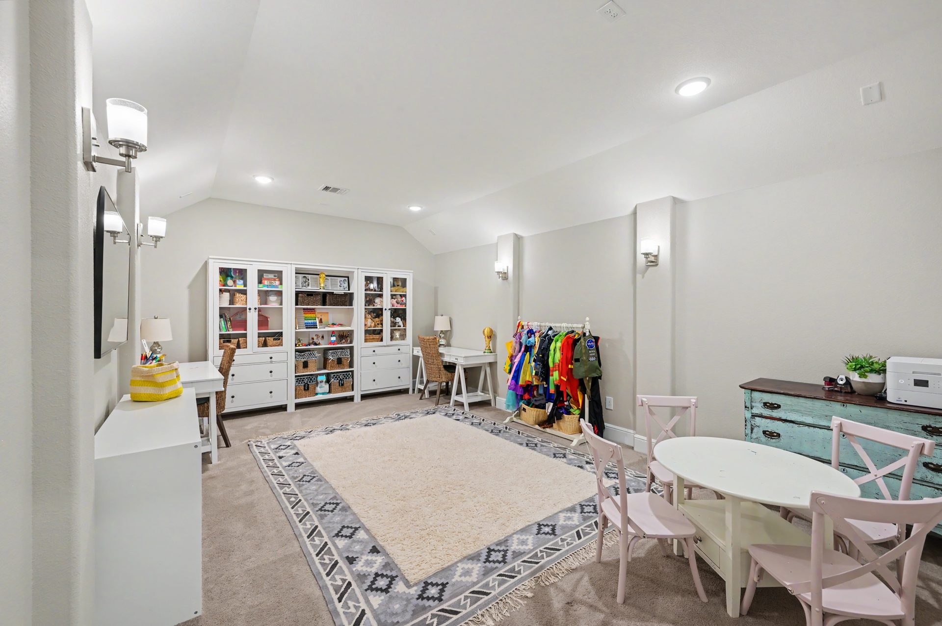 Playroom/homeschool room, flex space or fully equipped media room