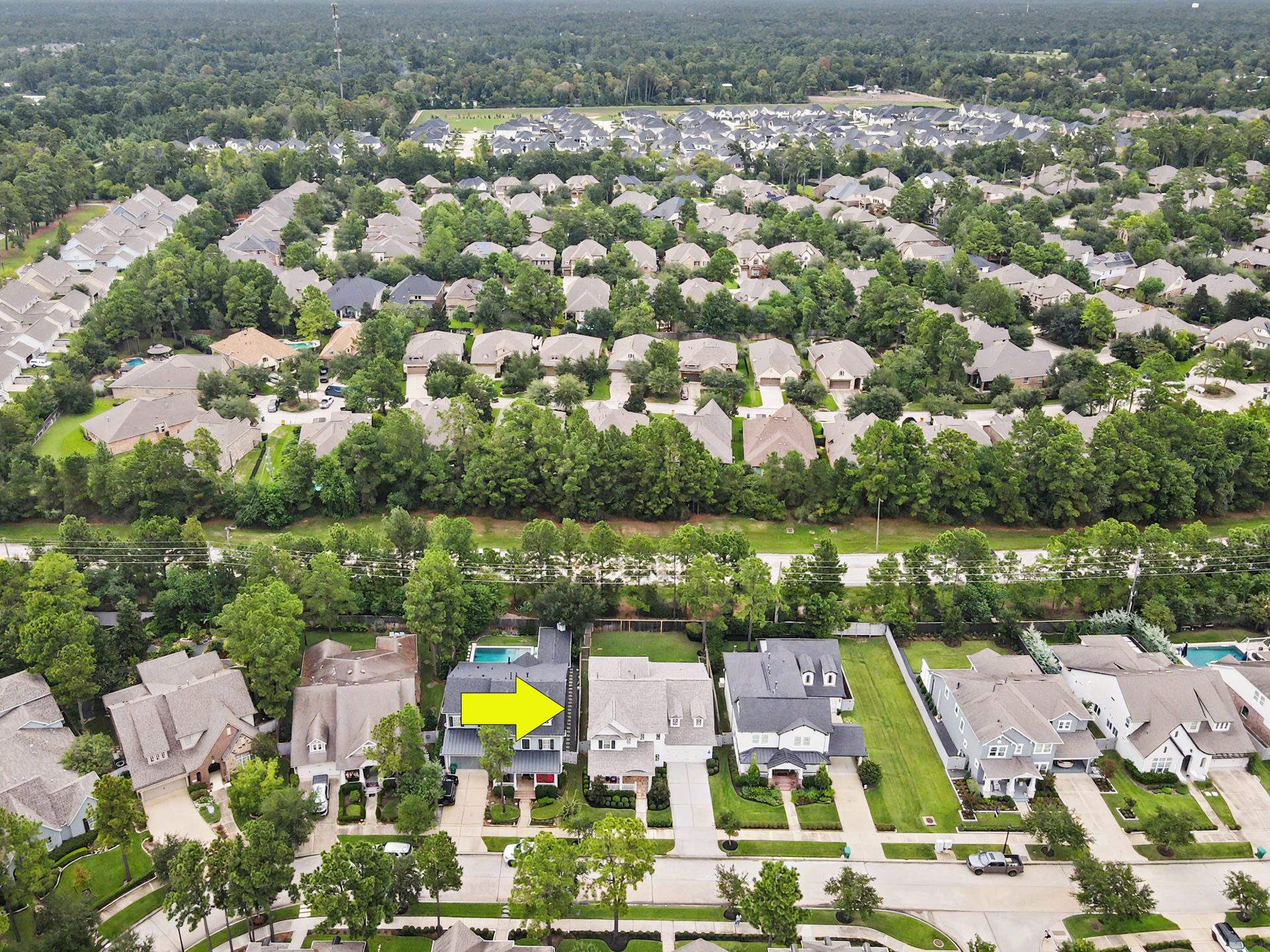 The Woodlands from above