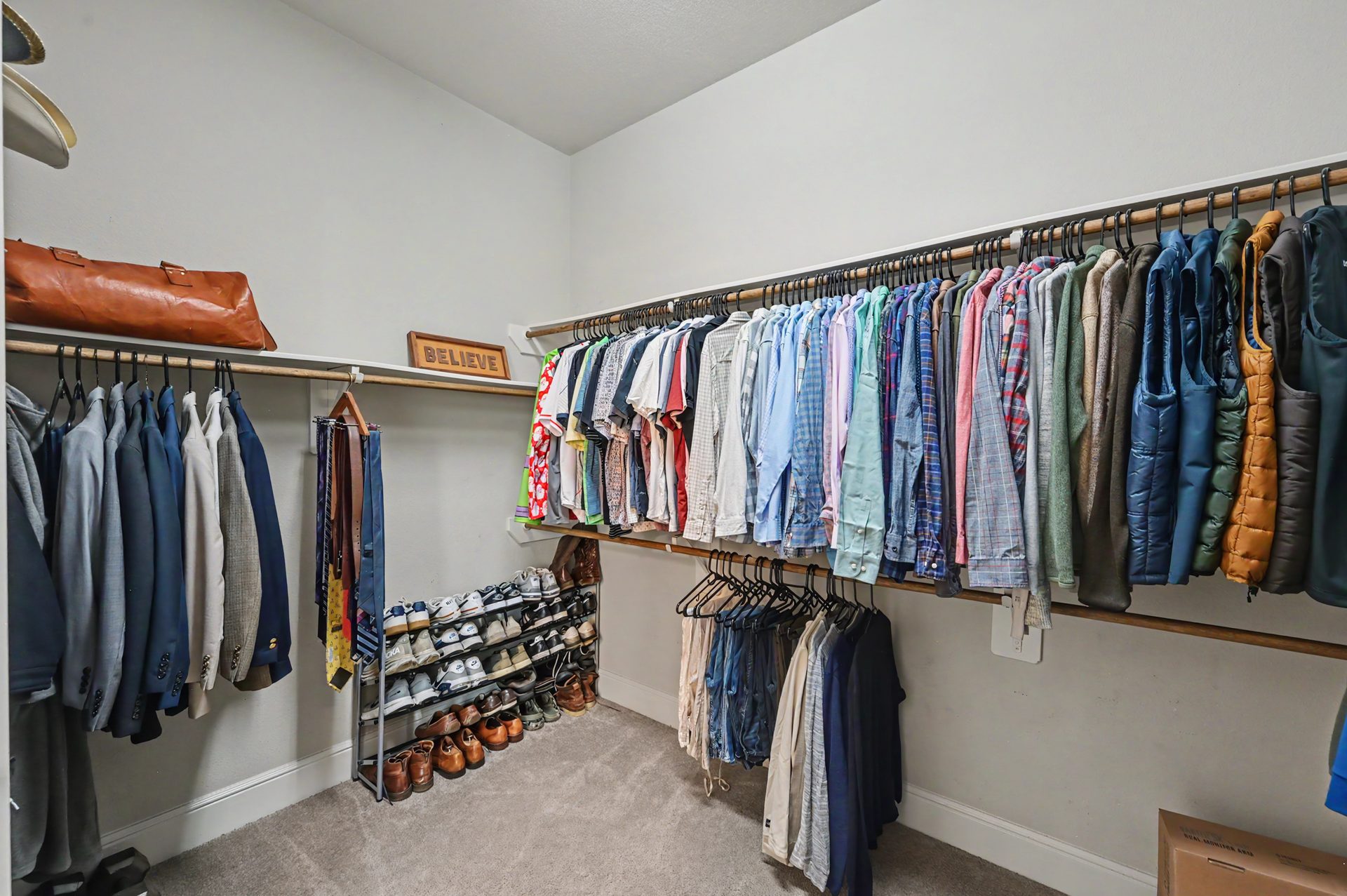 Custom closet organization