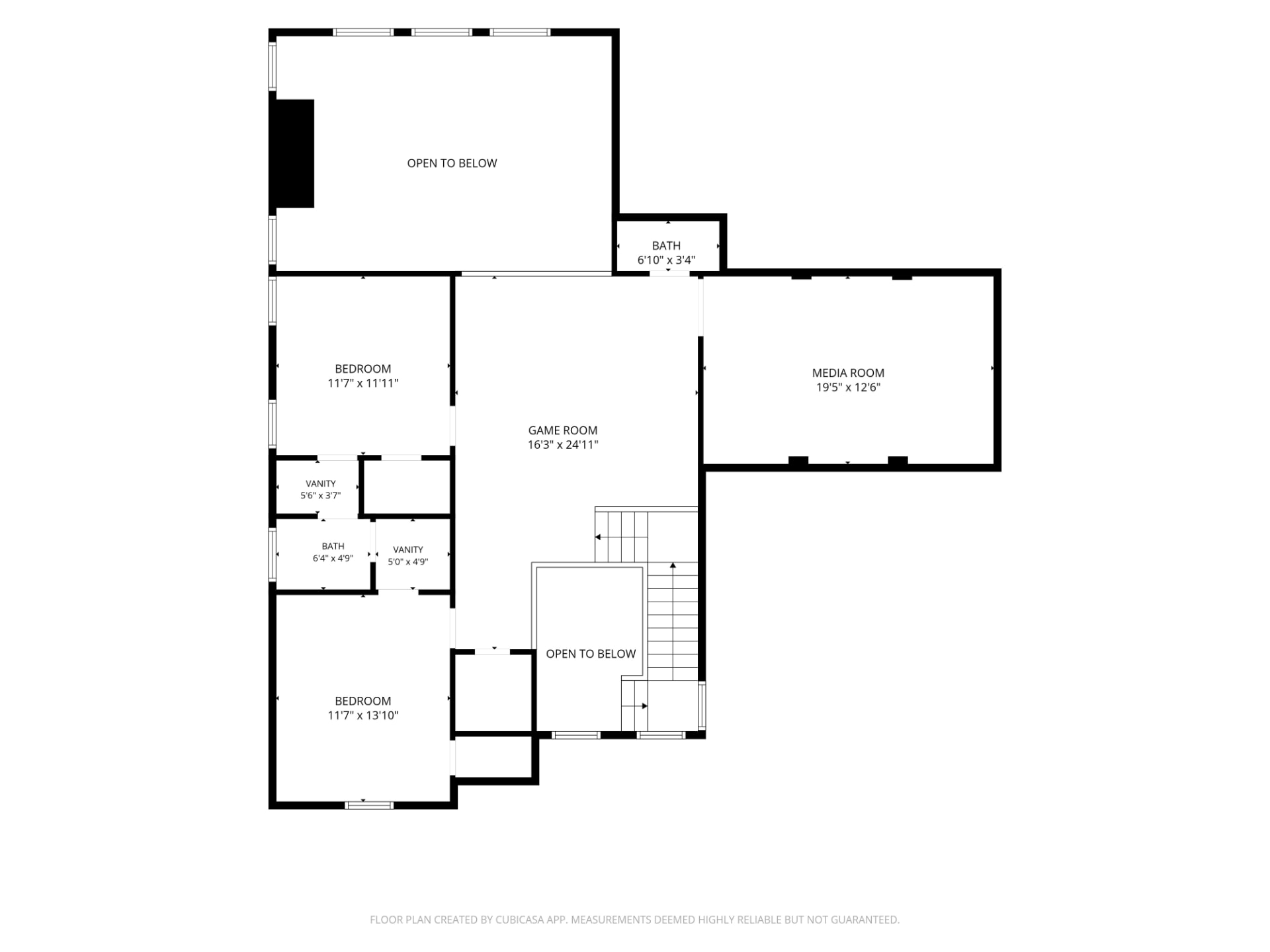 Second floor floor plan